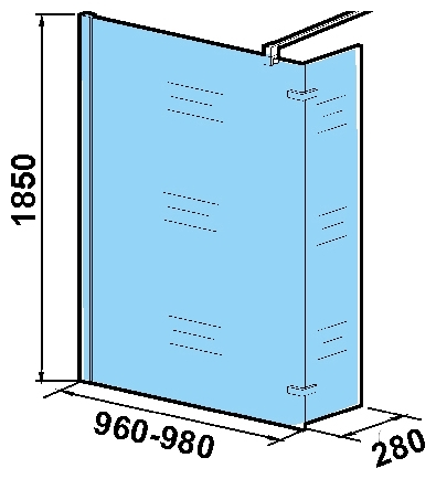 Душевое ограждение WELTWASSER  WW400 100G+30G 