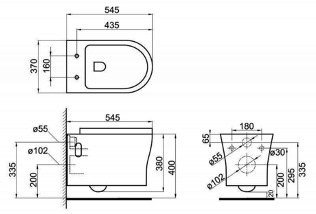 Унитаз BelBagno ANCONA BB1224CHR-SM