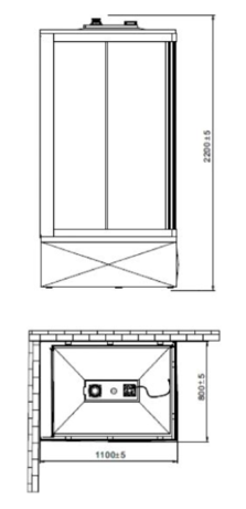 Душевая кабина Orans SR-86152 L/R-ED 