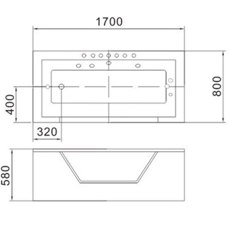 Ванна  WELTWASSER  HB GOTLEUBA 170/80 WT 