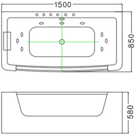 Ванна  WELTWASSER  HB BULLEN 150/85 WT 