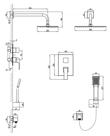 Душевая система Lemark  Unit LM4529C  