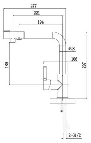 Смеситель для кухни Timo Hette 1026/02F антик